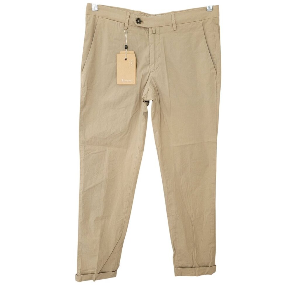 B Settecento Chino Pants Mens Size 33 Beige B700 Gentlemens Choice NWT